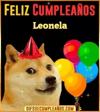 GIF Memes de Cumpleaños Leonela